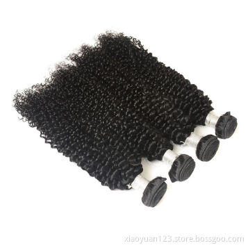 May Queen 100% Remy Jerry curl Brazilian human Hair Bundles with closure